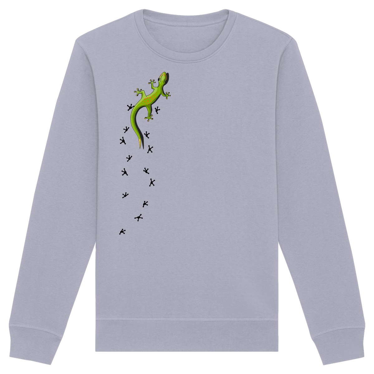 Kletternder Gecko mit Spuren - Organic Basic Unisex Sweatshirt