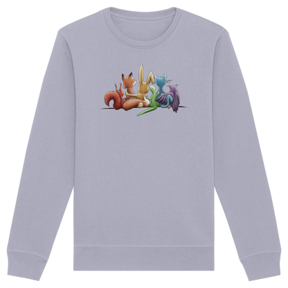 Regenbogen Tiere für Freundschaft, Toleranz und Vielfalt - Organic Basic Unisex Sweatshirt