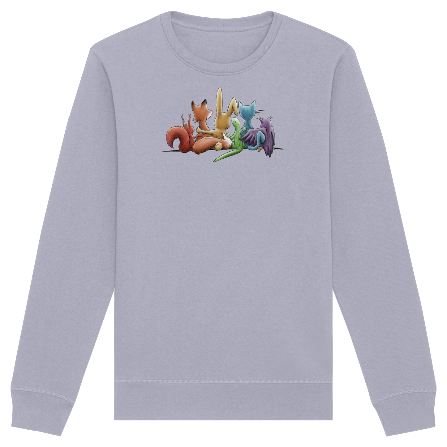 Regenbogen Tiere für Freundschaft, Toleranz und Vielfalt - Organic Basic Unisex Sweatshirt