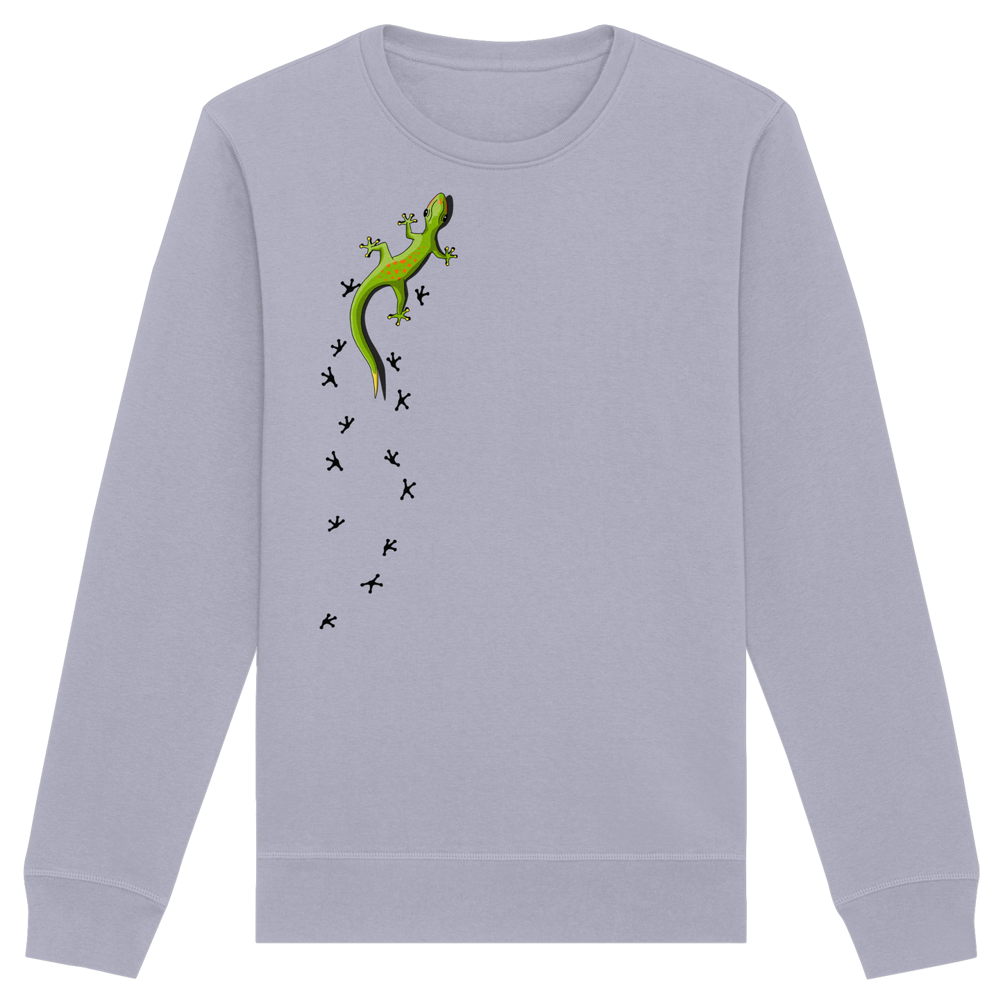 Kletternder Gecko mit Spuren - Organic Basic Unisex Sweatshirt