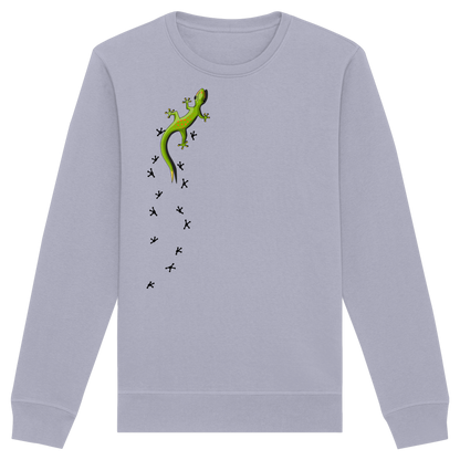 Kletternder Gecko mit Spuren - Organic Basic Unisex Sweatshirt