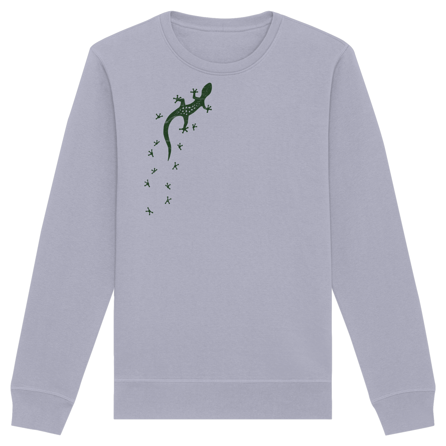 Gecko Eidechse Silhouette dunkel - Organic Basic Unisex Sweatshirt