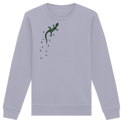 Gecko Eidechse Silhouette dunkel - Organic Basic Unisex Sweatshirt