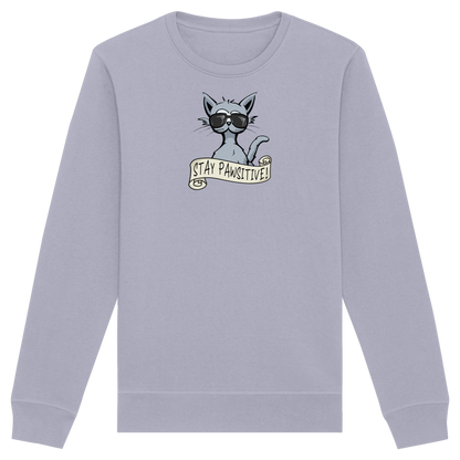 Stay Pawsitive Bleib lässig Hipster Katze - Organic Basic Unisex Sweatshirt