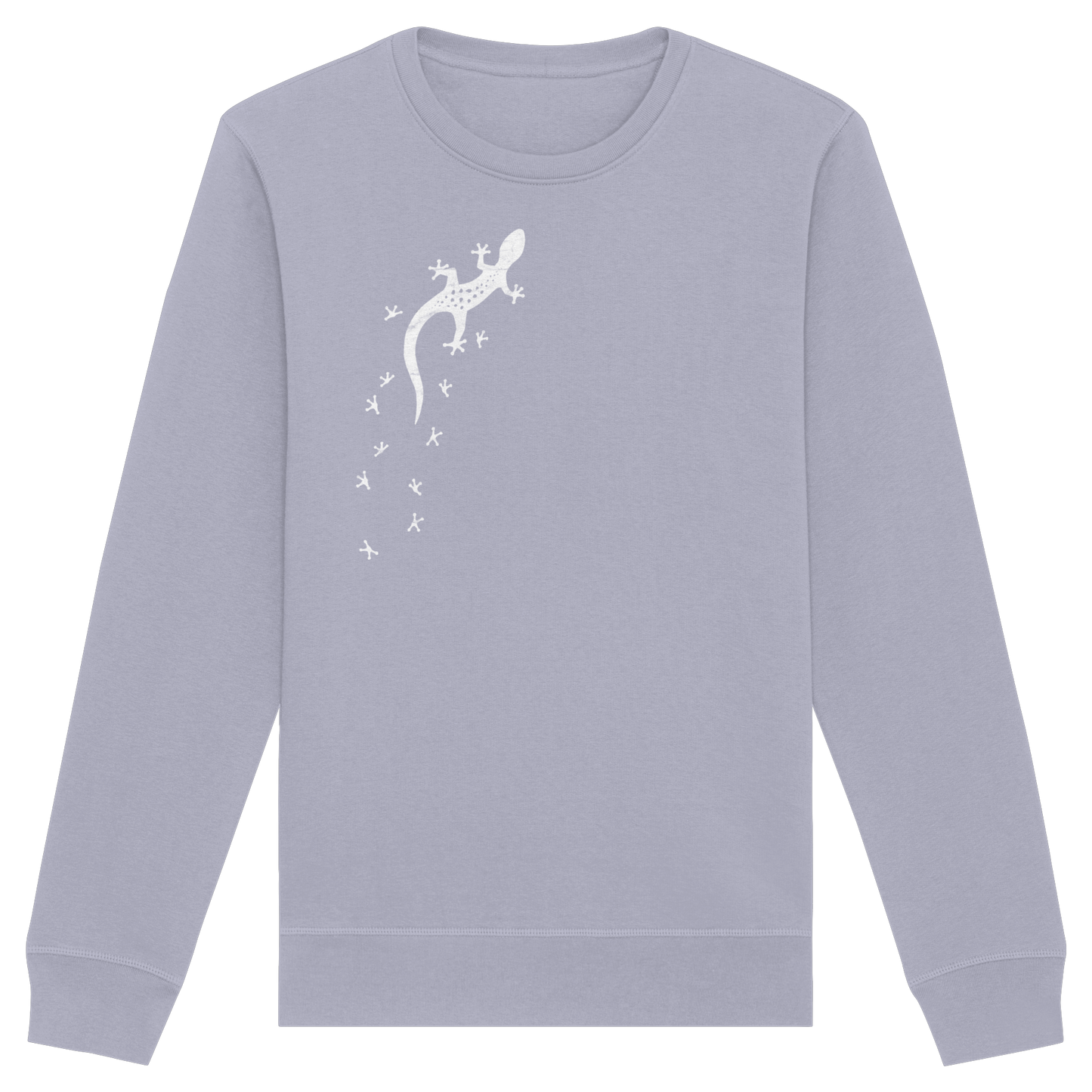 Gecko Eidechse Silhouette hell - Organic Basic Unisex Sweatshirt