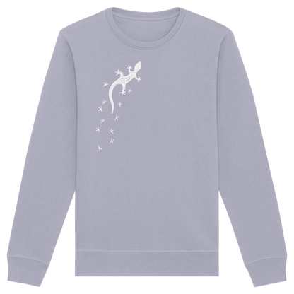 Gecko Eidechse Silhouette hell - Organic Basic Unisex Sweatshirt