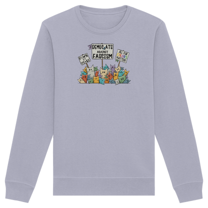Demo-Katzen gegen Faschismus und für Vielfalt - Organic Basic Unisex Sweatshirt