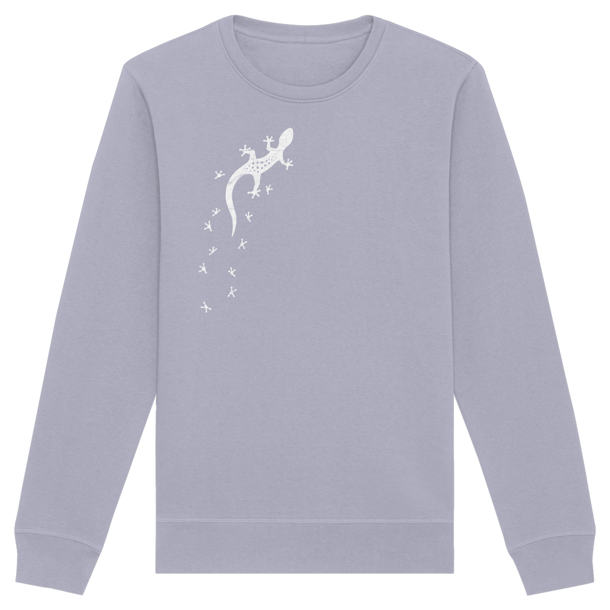 Gecko Eidechse Silhouette hell - Organic Basic Unisex Sweatshirt