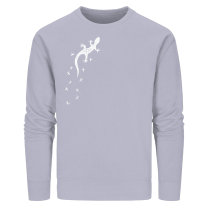 Gecko Eidechse Silhouette hell - Organic Basic Unisex Sweatshirt