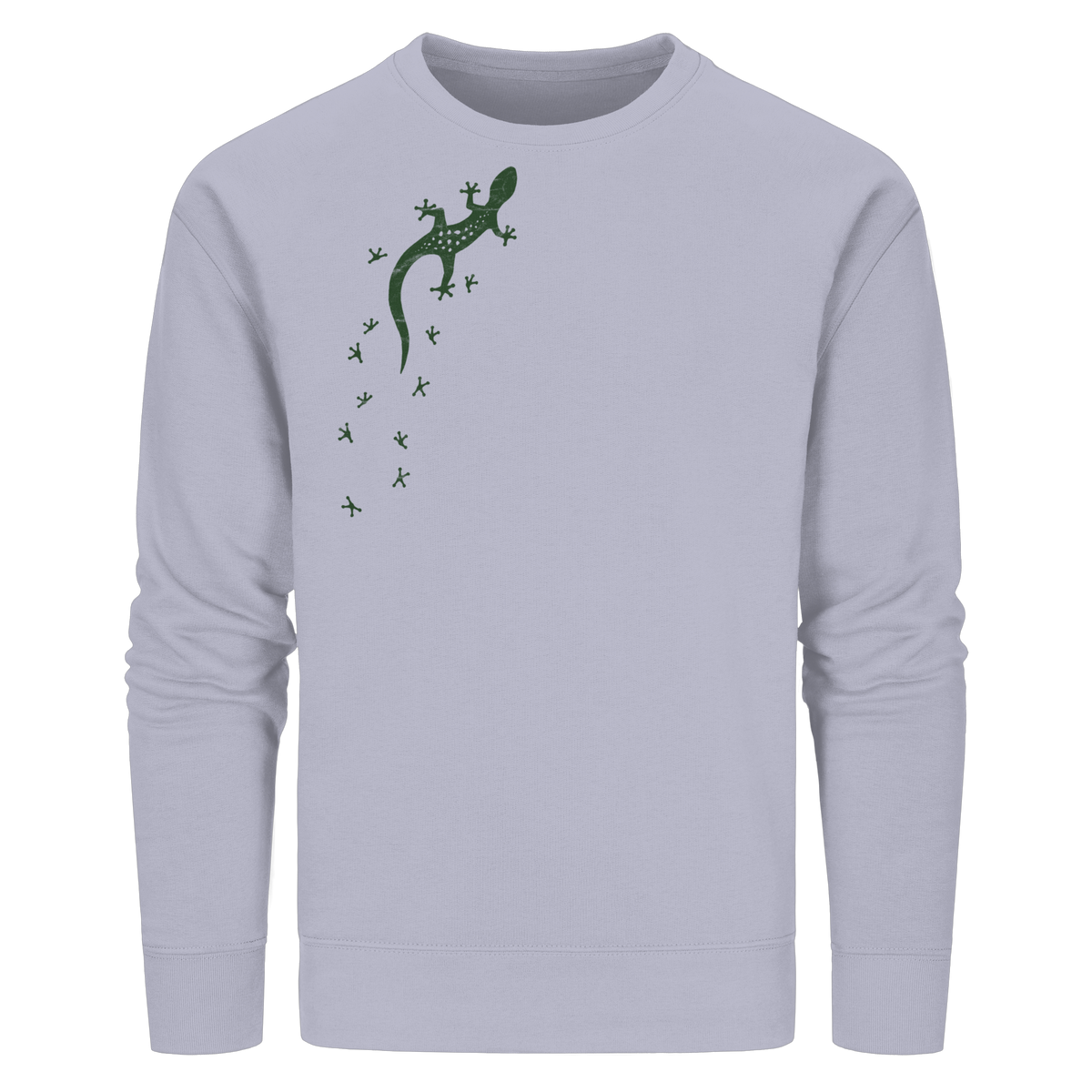 Gecko Eidechse Silhouette dunkel - Organic Basic Unisex Sweatshirt