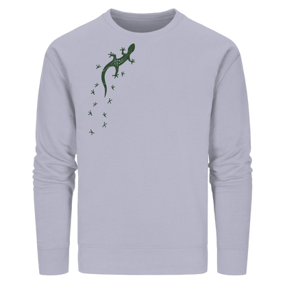 Gecko Eidechse Silhouette dunkel - Organic Basic Unisex Sweatshirt