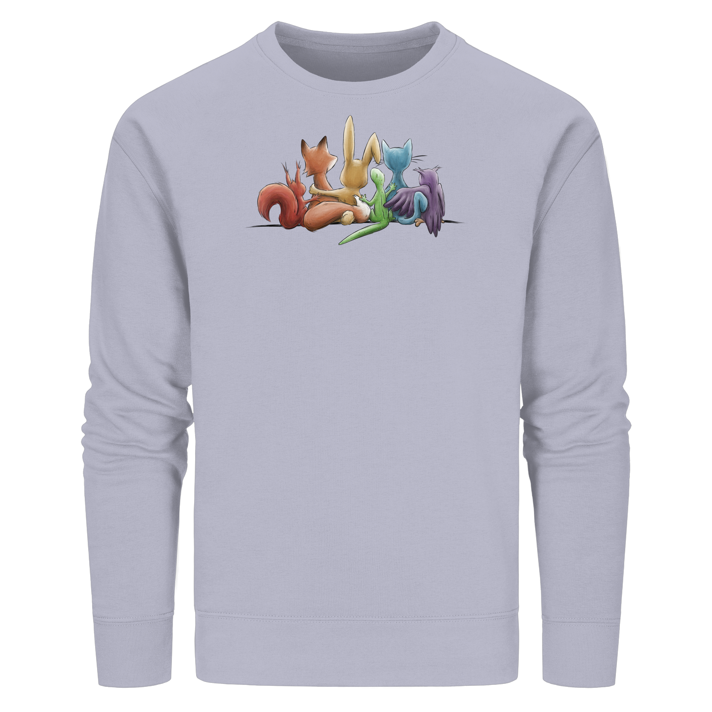 Regenbogen Tiere für Freundschaft, Toleranz und Vielfalt - Organic Basic Unisex Sweatshirt