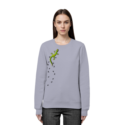 Kletternder Gecko mit Spuren - Organic Basic Unisex Sweatshirt