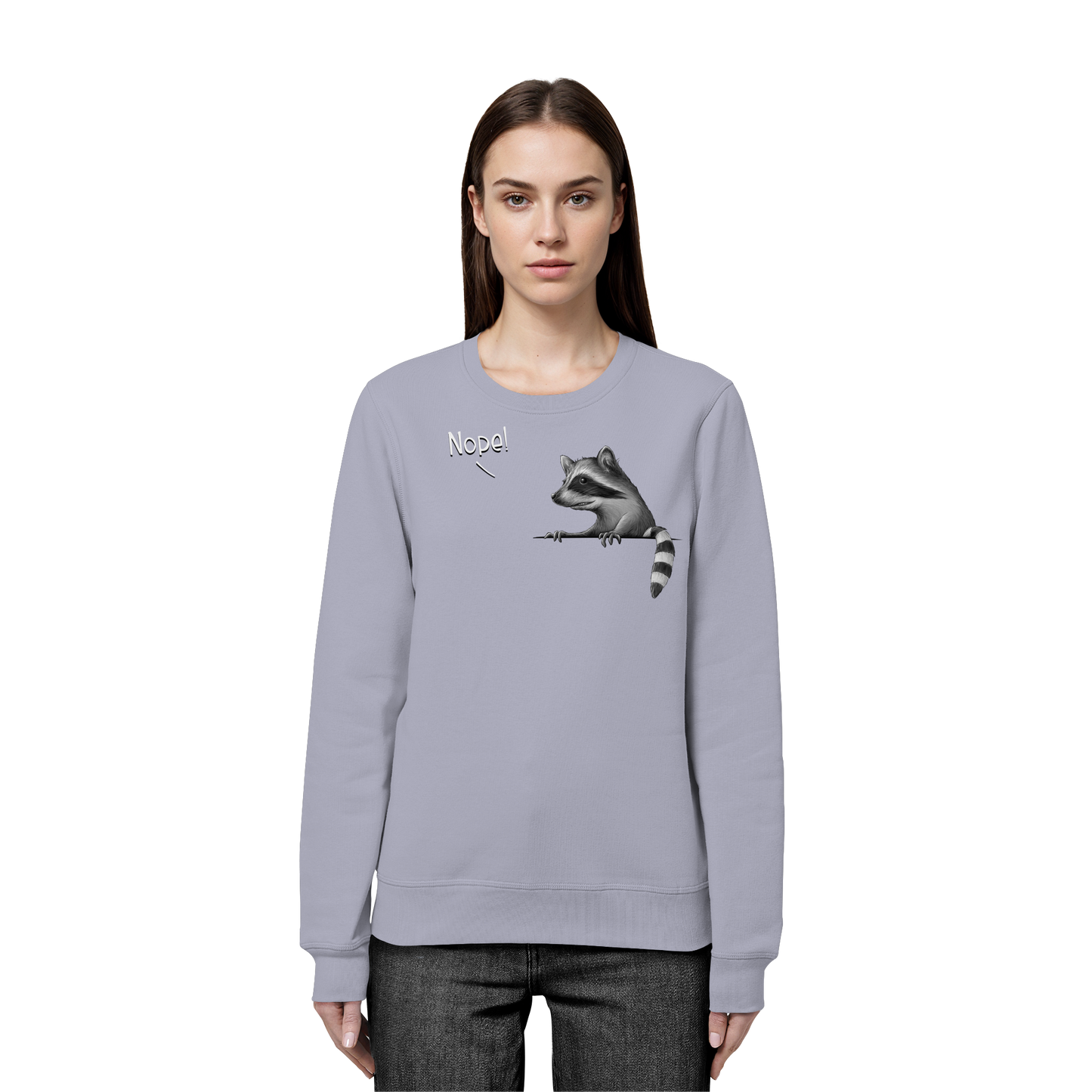 Nope! Frecher verwegener Waschbär - Organic Basic Unisex Sweatshirt