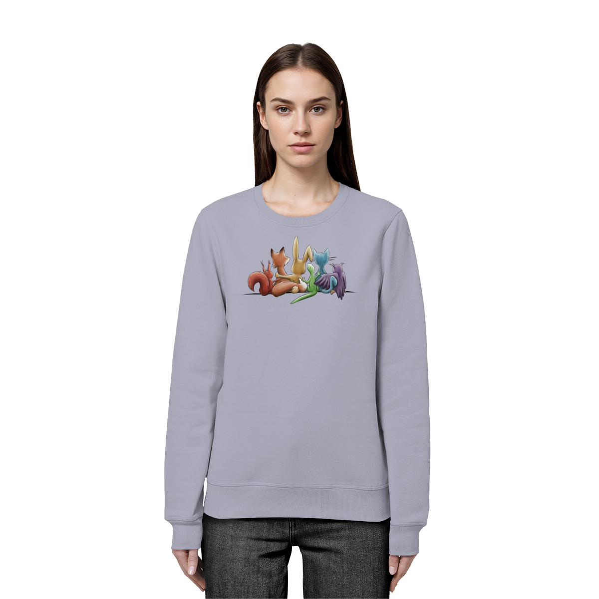 Regenbogen Tiere für Freundschaft, Toleranz und Vielfalt - Organic Basic Unisex Sweatshirt