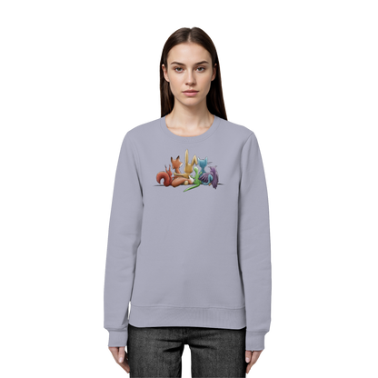 Regenbogen Tiere für Freundschaft, Toleranz und Vielfalt - Organic Basic Unisex Sweatshirt