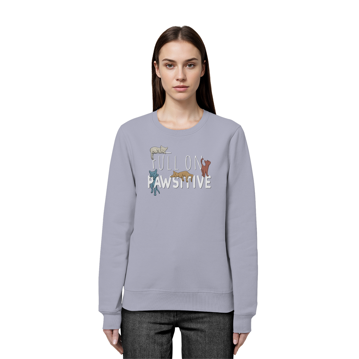 Full On Pawsitive! Gechillte Katzen - Organic Basic Unisex Sweatshirt