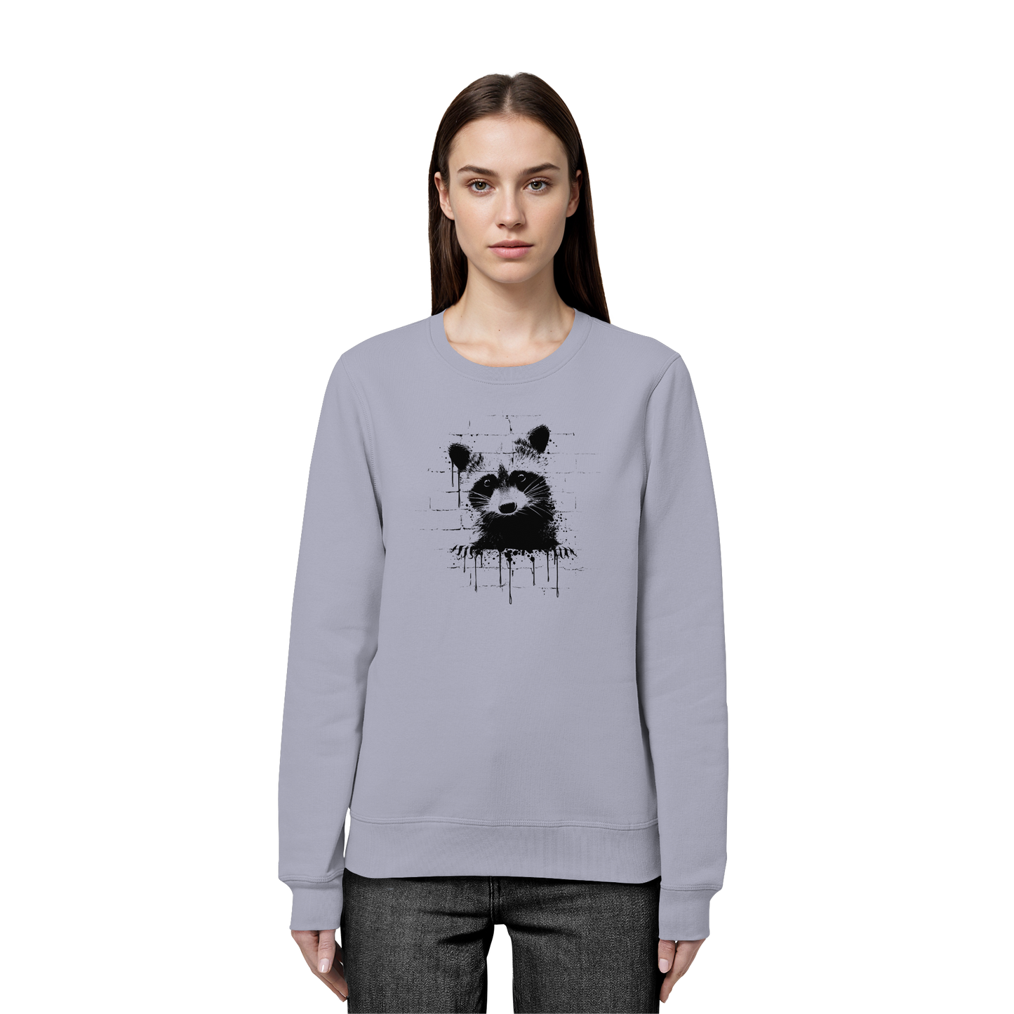 Funky Street Art Waschbär - Organic Basic Unisex Sweatshirt