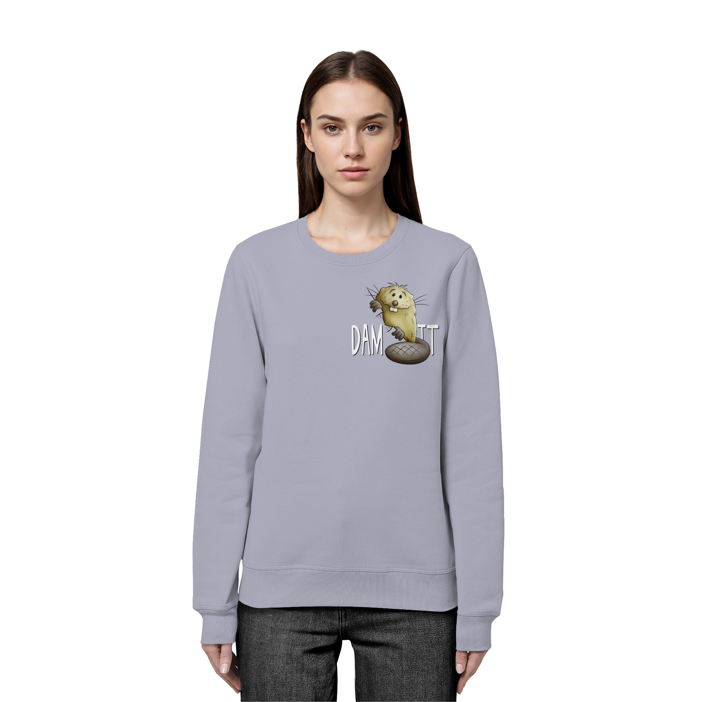 Dam It Verdammt Lustiger Biber - Organic Basic Unisex Sweatshirt