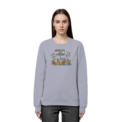 Demo-Katzen gegen Faschismus und für Vielfalt - Organic Basic Unisex Sweatshirt