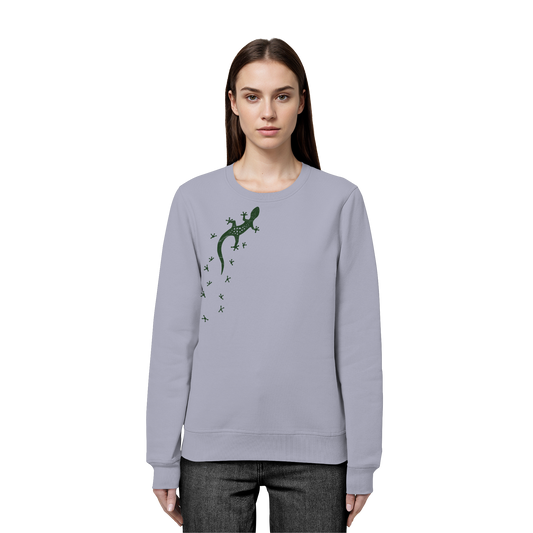 Gecko Eidechse Silhouette dunkel - Organic Basic Unisex Sweatshirt