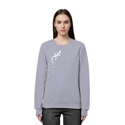 Gecko Eidechse Silhouette hell - Organic Basic Unisex Sweatshirt