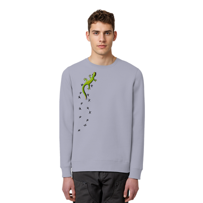 Kletternder Gecko mit Spuren - Organic Basic Unisex Sweatshirt
