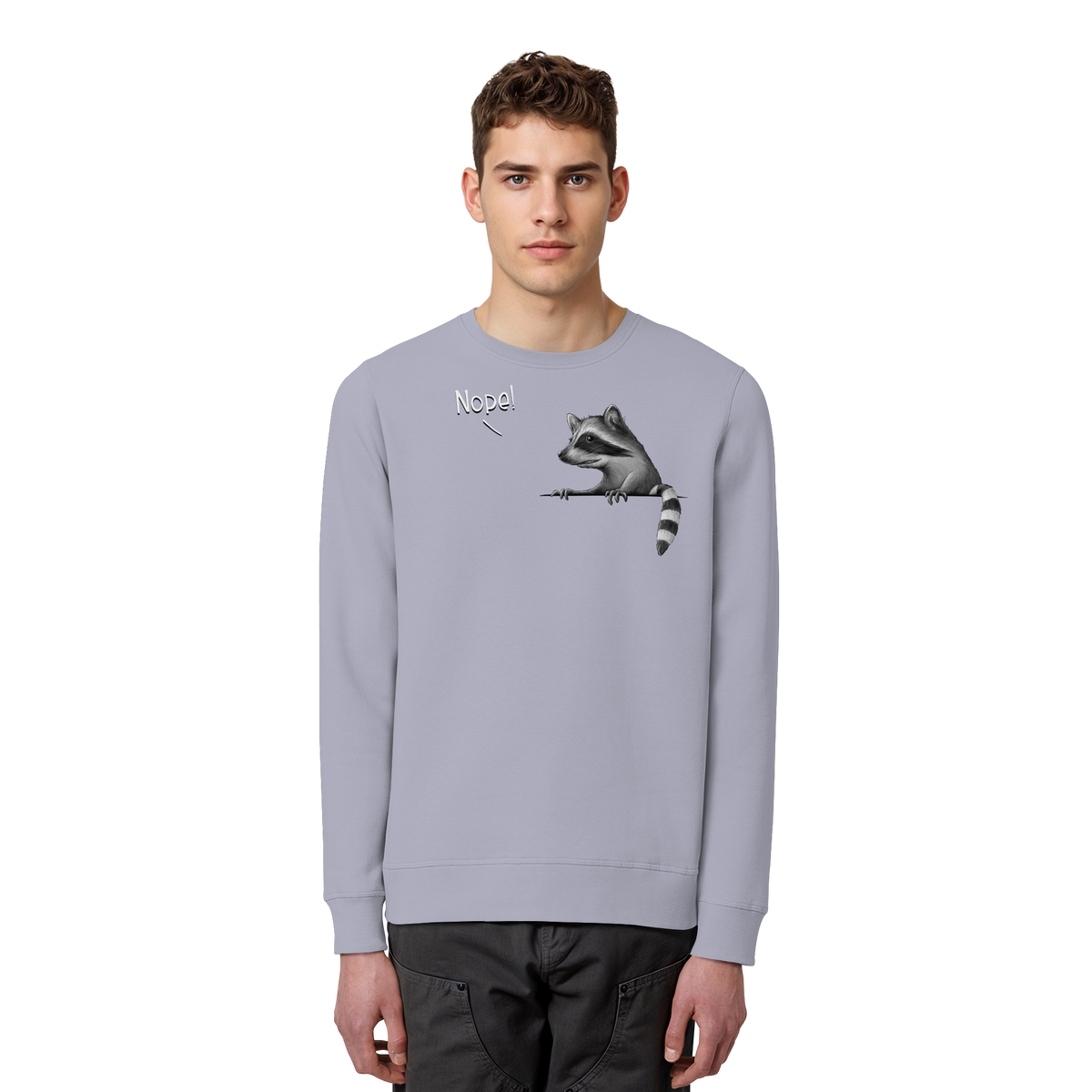 Nope! Frecher verwegener Waschbär - Organic Basic Unisex Sweatshirt