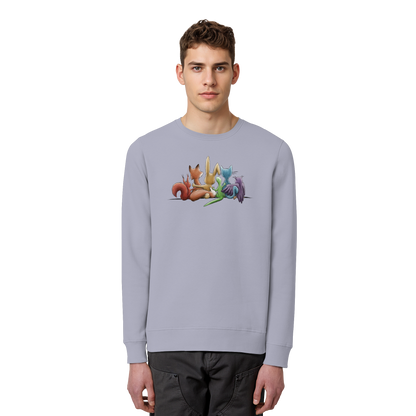 Regenbogen Tiere für Freundschaft, Toleranz und Vielfalt - Organic Basic Unisex Sweatshirt