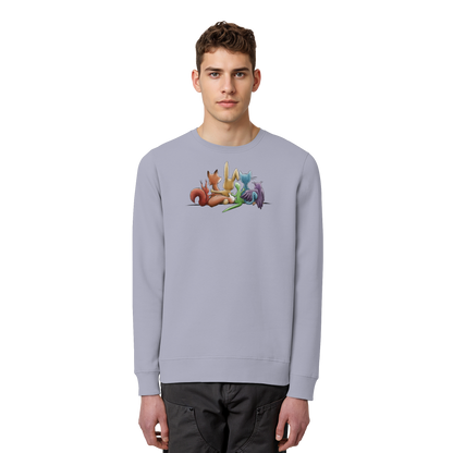 Regenbogen Tiere für Freundschaft, Toleranz und Vielfalt - Organic Basic Unisex Sweatshirt