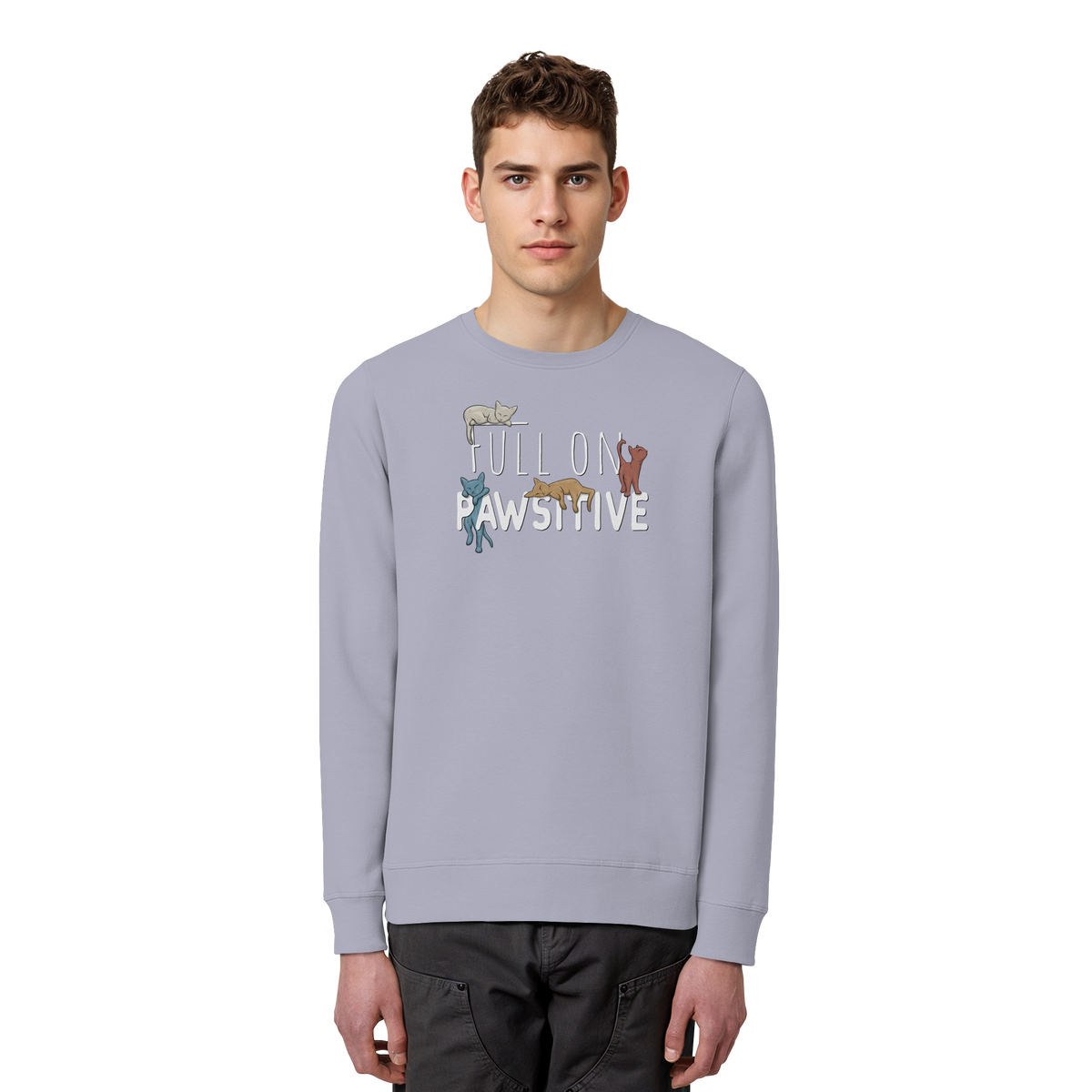 Full On Pawsitive! Gechillte Katzen - Organic Basic Unisex Sweatshirt