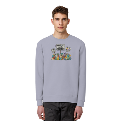 Demo-Katzen gegen Faschismus und für Vielfalt - Organic Basic Unisex Sweatshirt