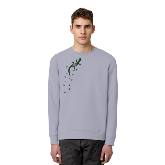 Gecko Eidechse Silhouette dunkel - Organic Basic Unisex Sweatshirt
