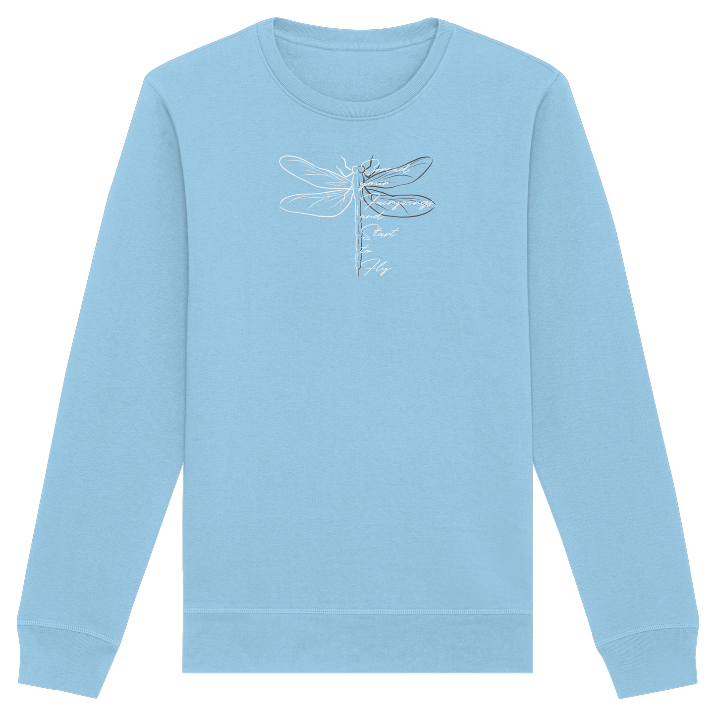 Breite die Flügel aus und flieg los | Libelle - Organic Basic Unisex Sweatshirt