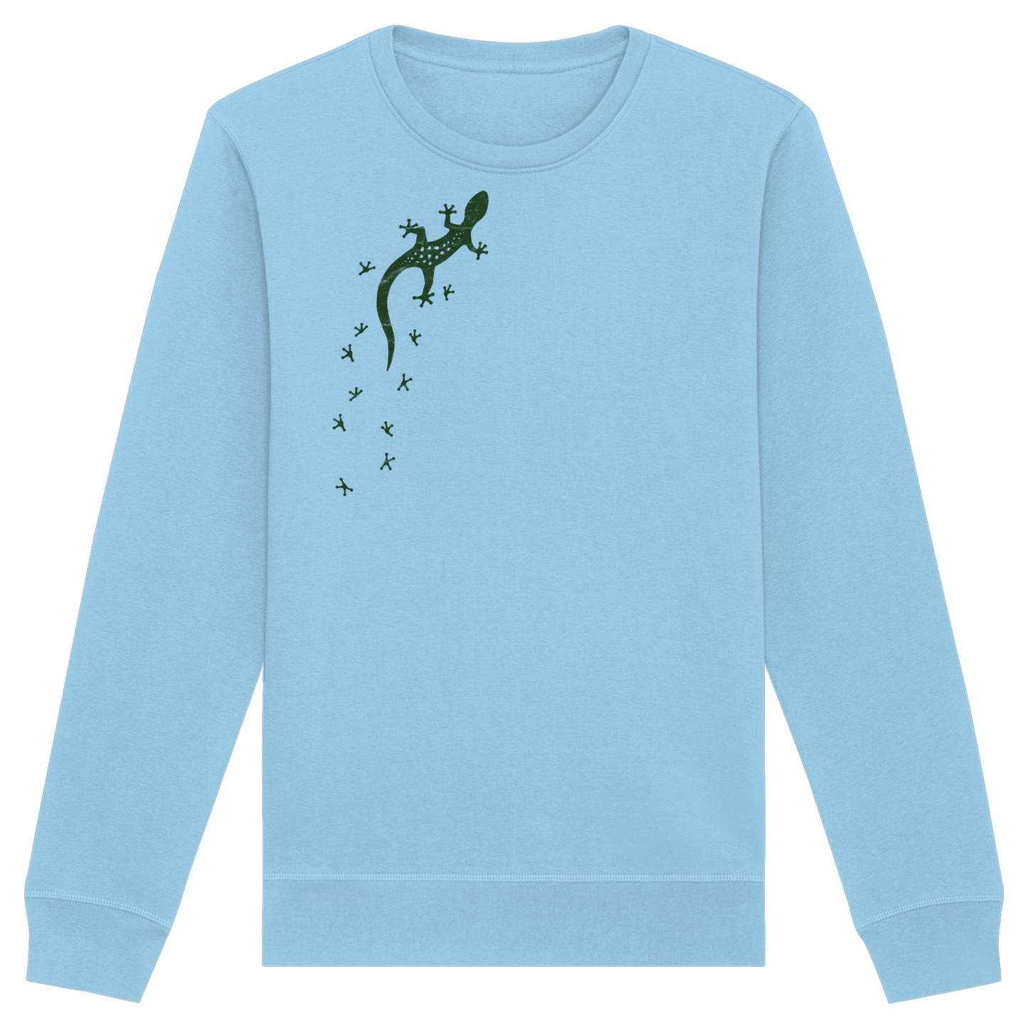 Gecko Eidechse Silhouette dunkel - Organic Basic Unisex Sweatshirt