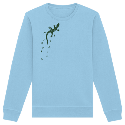 Gecko Eidechse Silhouette dunkel - Organic Basic Unisex Sweatshirt