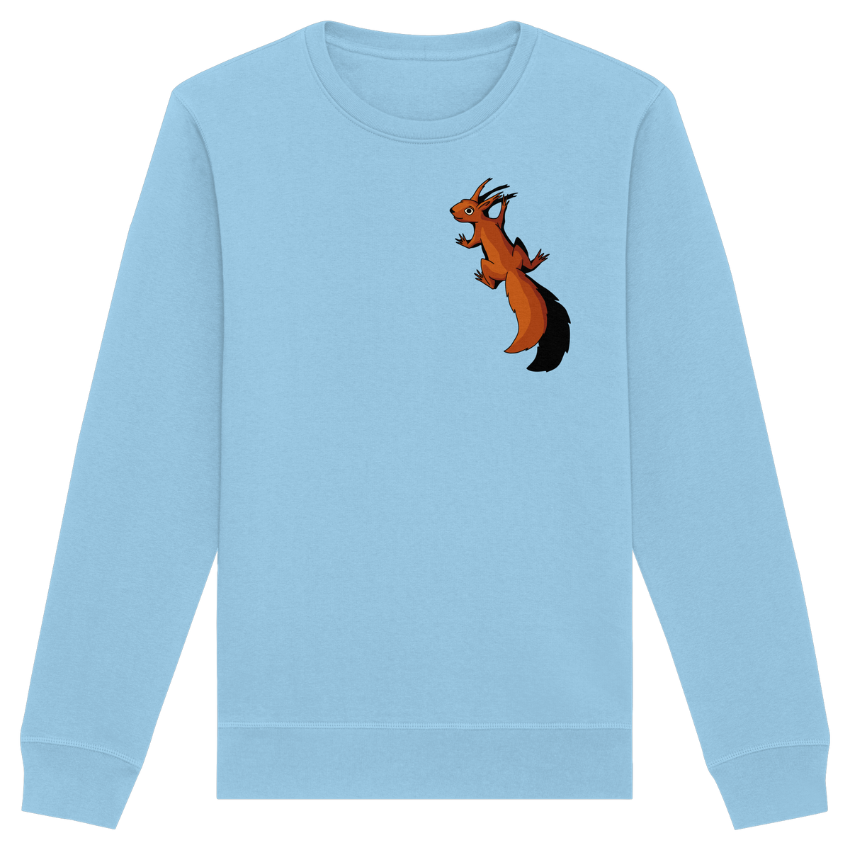 Süßes Eichhörnchen klettert - Organic Basic Unisex Sweatshirt