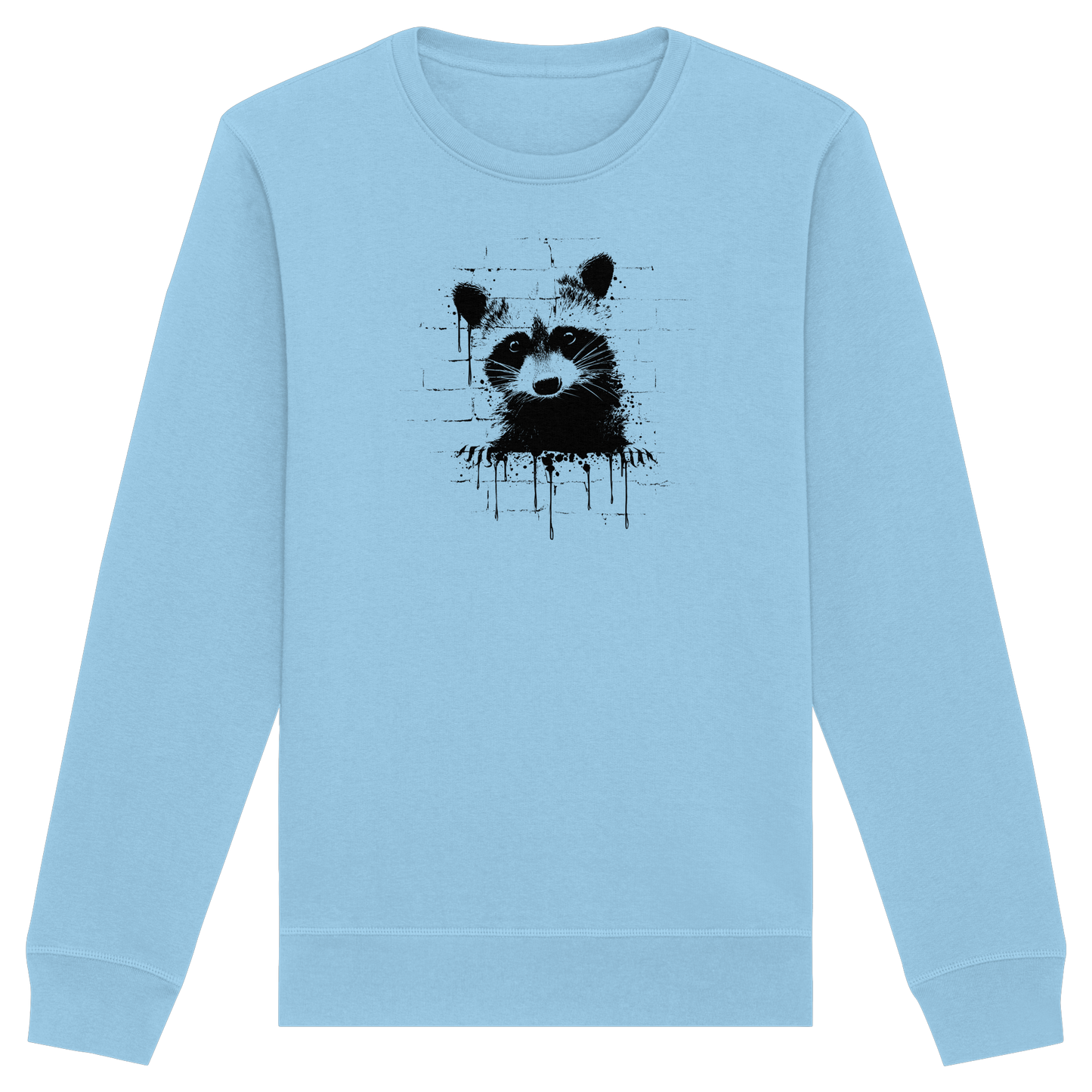 Funky Street Art Waschbär - Organic Basic Unisex Sweatshirt