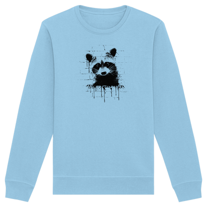 Funky Street Art Waschbär - Organic Basic Unisex Sweatshirt