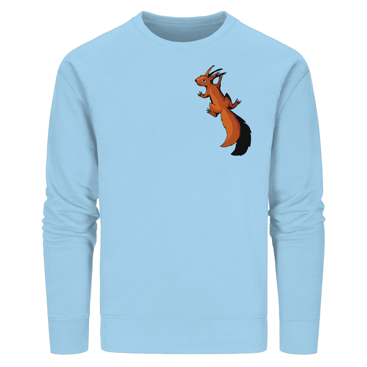 Süßes Eichhörnchen klettert - Organic Basic Unisex Sweatshirt