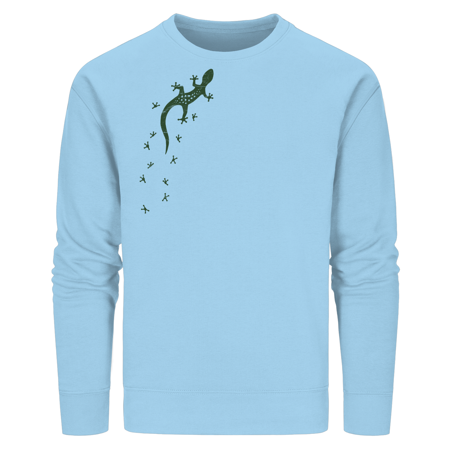 Gecko Eidechse Silhouette dunkel - Organic Basic Unisex Sweatshirt