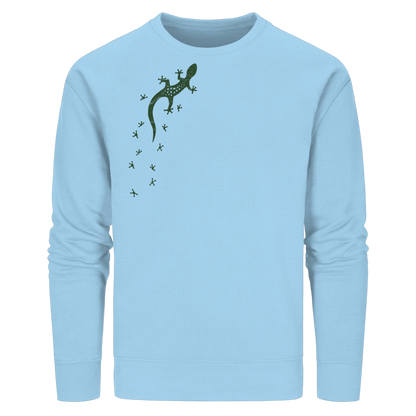 Gecko Eidechse Silhouette dunkel - Organic Basic Unisex Sweatshirt