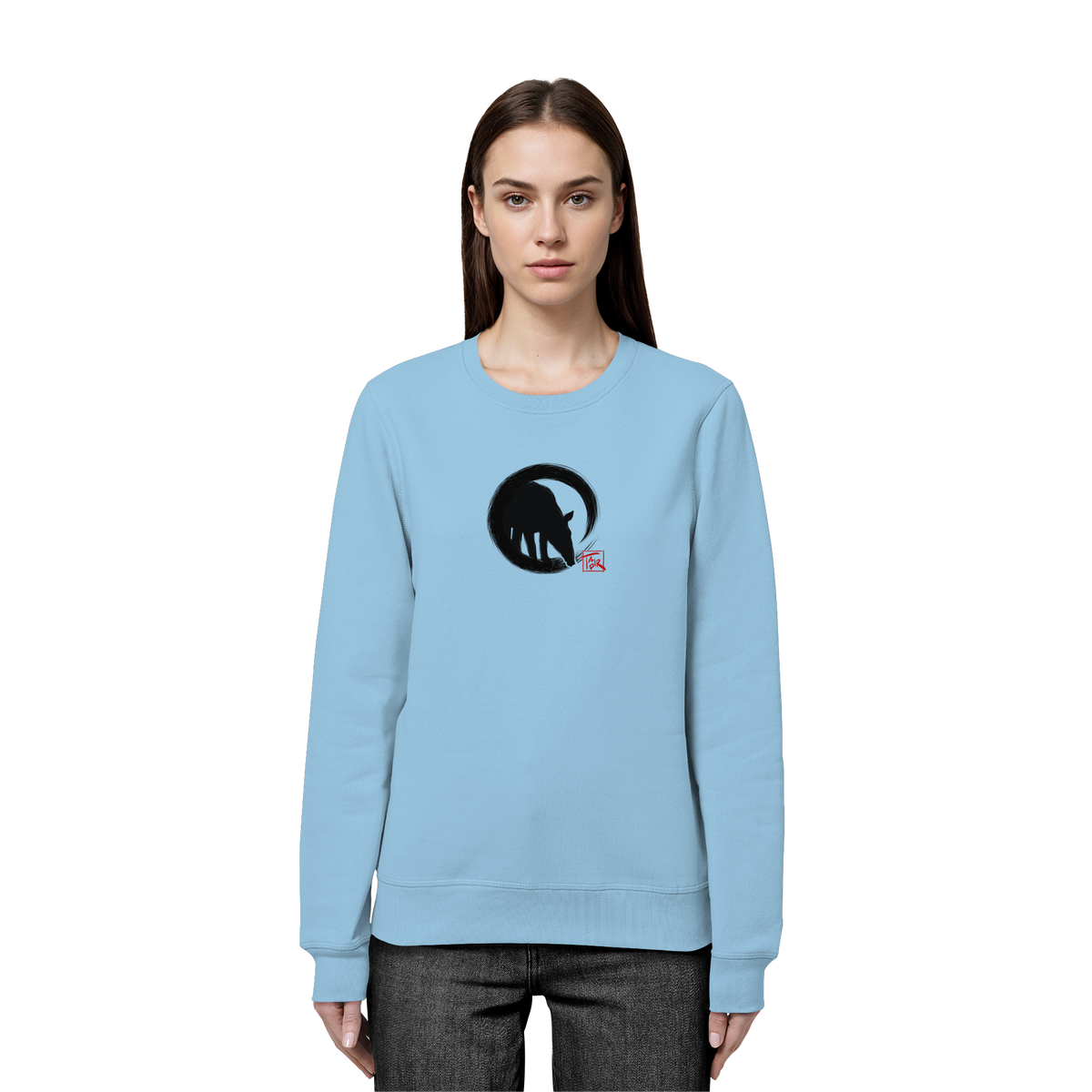 Zen Tapir im japanischen Enso Kreis - Organic Basic Unisex Sweatshirt