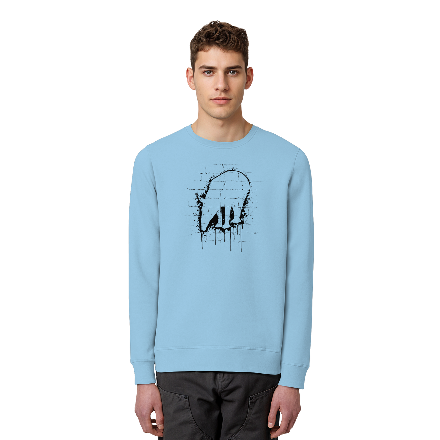 Urban Street Art Tapir Silhouette - Organic Basic Unisex Sweatshirt