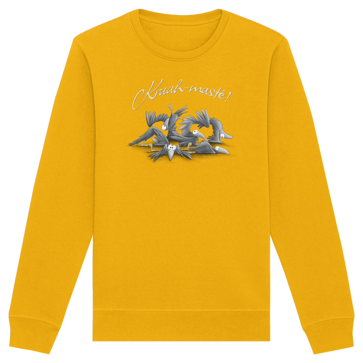 Kraah-masté! Yoga Raben Krähen - Organic Basic Unisex Sweatshirt