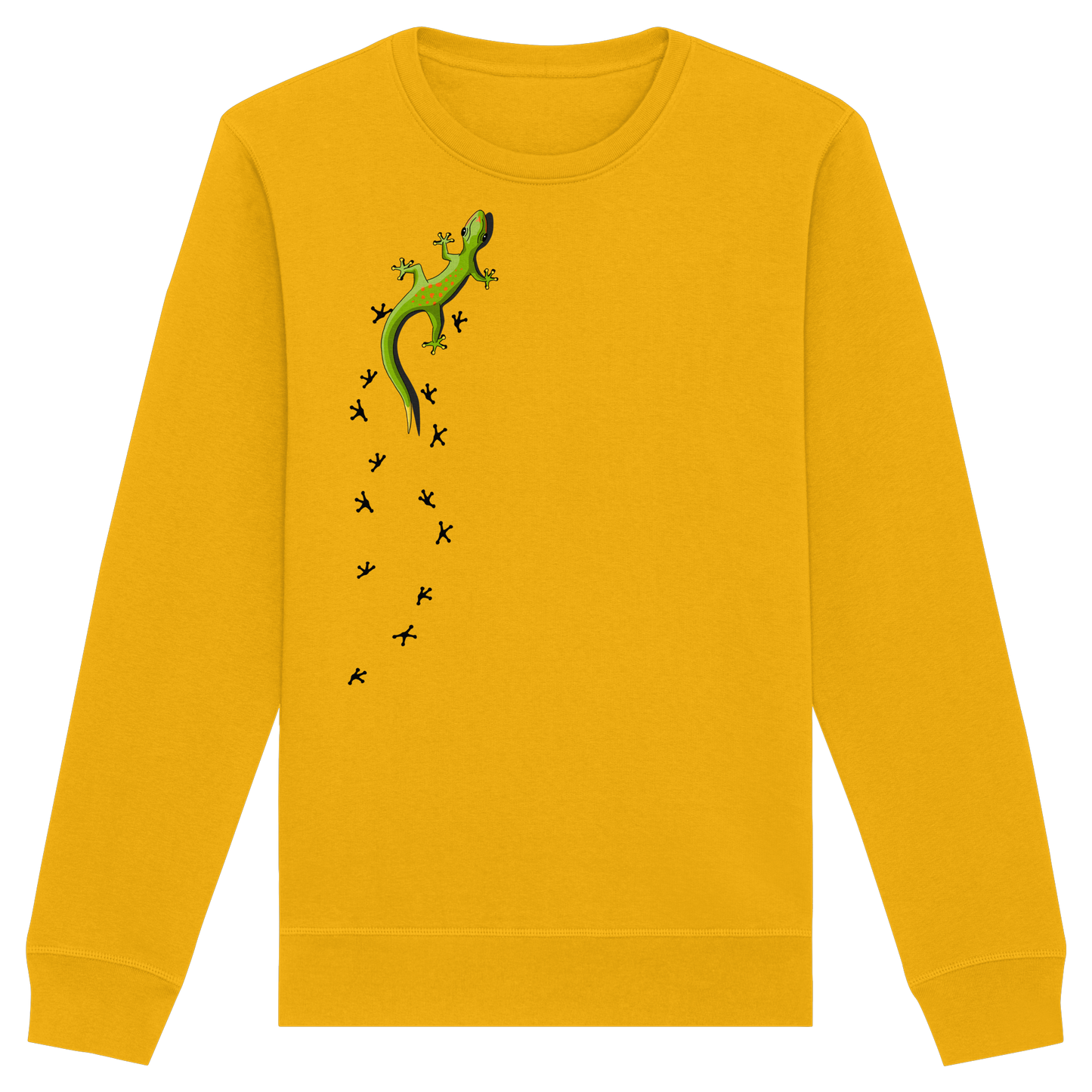 Kletternder Gecko mit Spuren - Organic Basic Unisex Sweatshirt