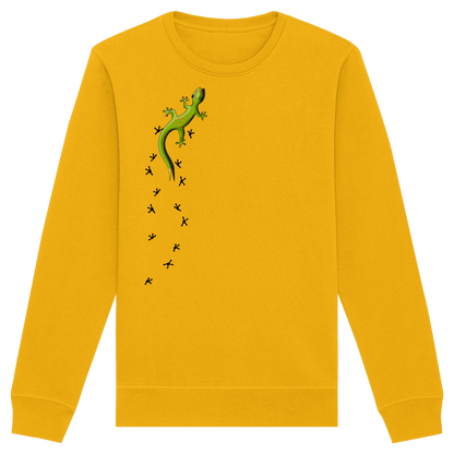 Kletternder Gecko mit Spuren - Organic Basic Unisex Sweatshirt