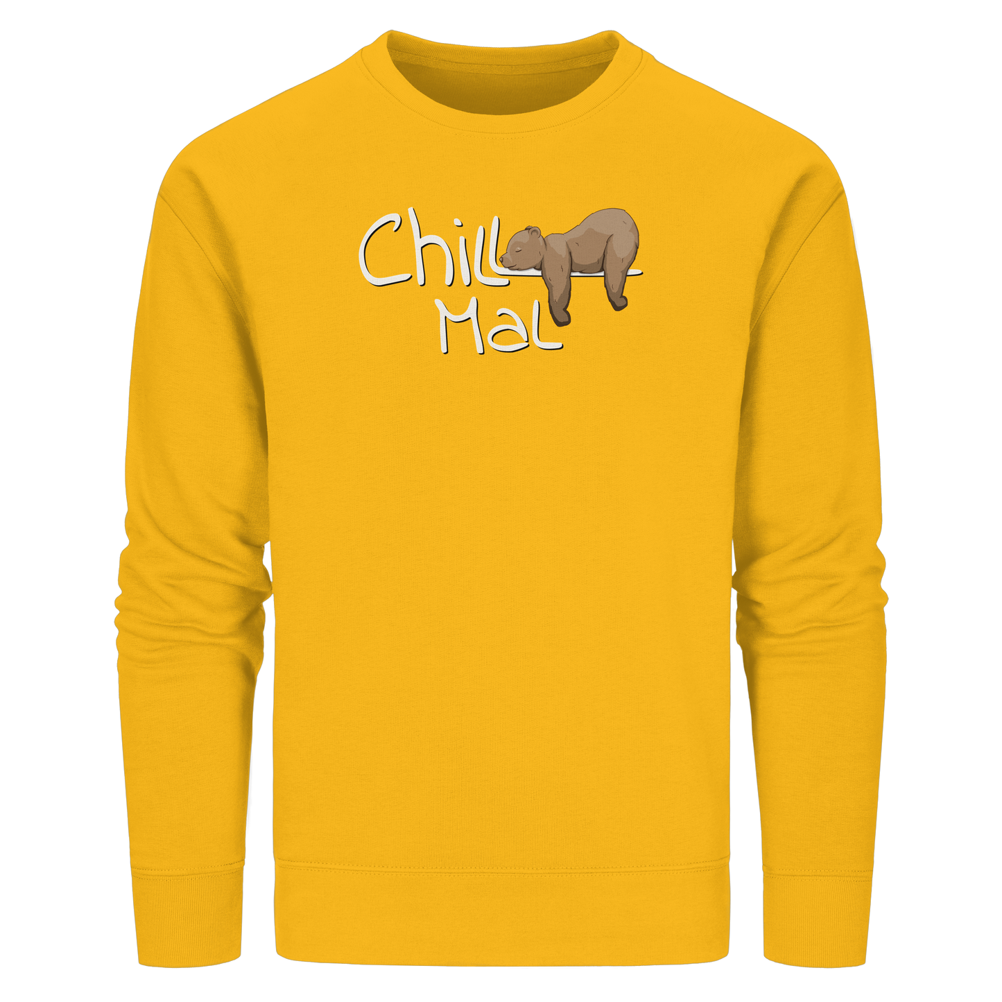 Chill Mal schläfriger Braunbär - Organic Basic Unisex Sweatshirt