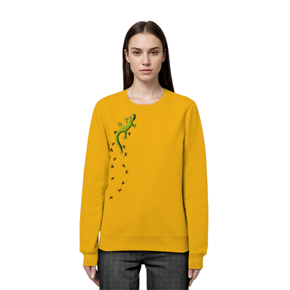 Kletternder Gecko mit Spuren - Organic Basic Unisex Sweatshirt