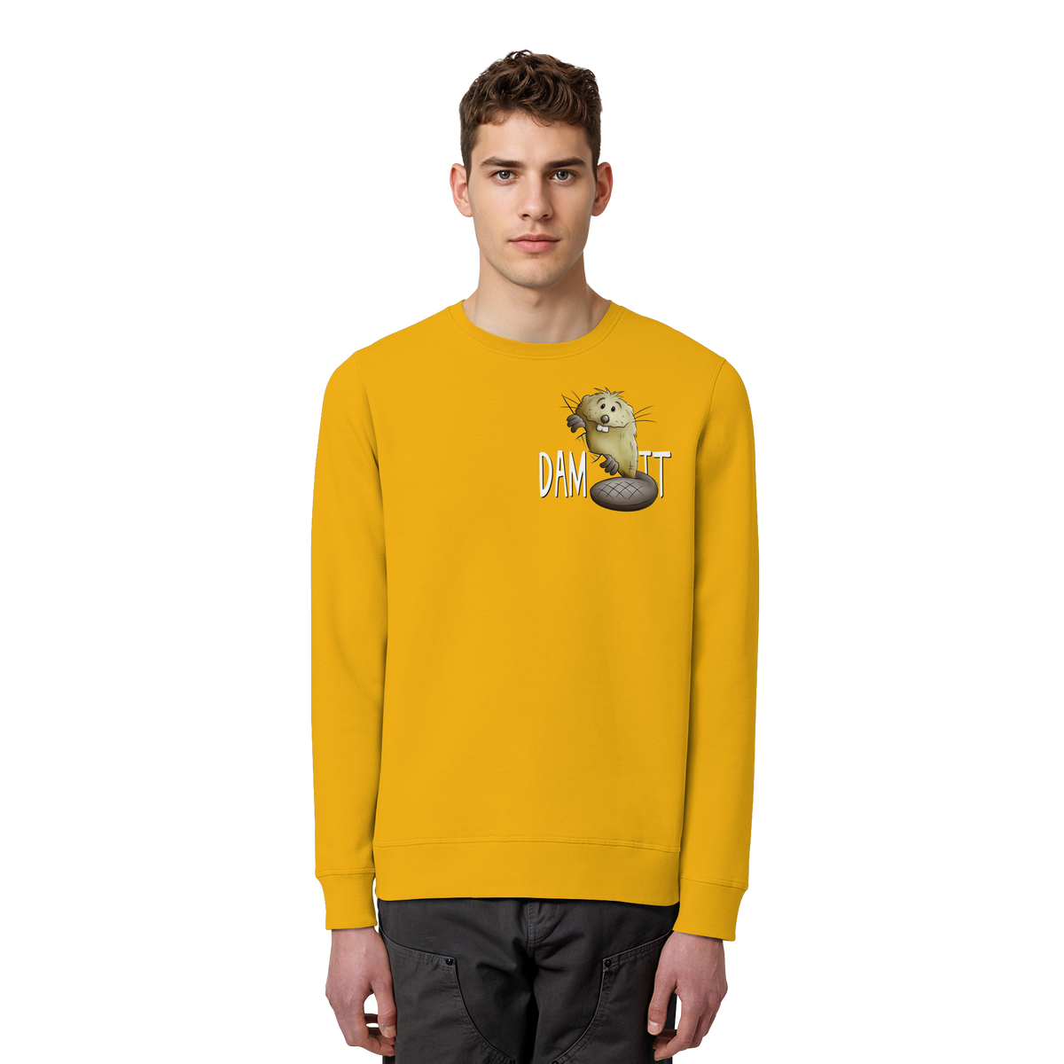 Dam It Verdammt Lustiger Biber - Organic Basic Unisex Sweatshirt